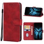 Cassa del telefono in pelle per ASUS ROG Phone 3 ZS661KL (rosso)