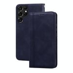 Per Samsung Galaxy S22 Ultra 5G Custodia per telefoni a flip magnetico flagato (nero)