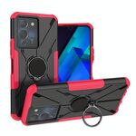 Per Infinix Note 12 G96 Armor Bear Custodia antiurto per PC + TPU con anello (rosa rossa)