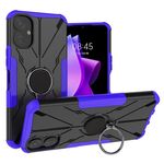 Per Tecno Spark 9T Armor Bear Custodia antiurto per PC + TPU con anello (viola)