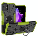 Per Tecno Spark 9T Armor Bear Custodia antiurto per PC + TPU con anello (verde)