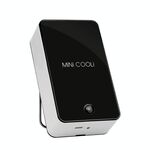 Ventola di aria condizionata USB portatile con supporto (nero)