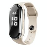 M21  Ultrasonic Mosquito Repellent Bracelet with Step Counter & Clock & Temperature Function(White)
