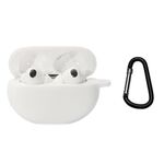 Custodia in silicone per auricolari Bluetooth per OPPO Enco X2 con fibbia (bianca)