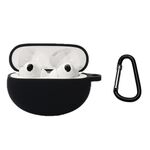 Custodia in silicone per auricolari Bluetooth per OPPO Enco X2 con fibbia (nero)