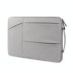 ST02 Borsa per laptop antiurto impermeabile di grande capacità, dimensioni: 15,6 pollici (grigio)