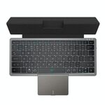 KF8700 78 tasti Hidden Touchpad Computer portatile Tablet Tastiera Bluetooth senza fili con pelle PU (nero)