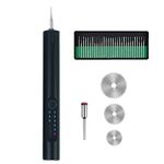 A288 Rettificatrice elettrica Penna per intaglio portatile piccola, Stile: Nero + Lama per sega + Testa abrasiva