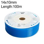 Tubo in PU flessibile per aria compressa per compressore pneumatico LAIZE, specifica: 14x10 mm, 100 m (blu)