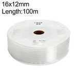 Tubo in PU flessibile per aria compressa per compressore pneumatico LAIZE, specifica: 16x12 mm, 100 m (trasparente)