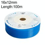 Tubo in PU flessibile per aria compressa per compressore pneumatico LAIZE, specifica: 16x12 mm, 100 m (blu)