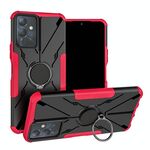 Per Infinix Note 12i Armor Bear Custodia antiurto per PC + TPU con anello (rosa rossa)