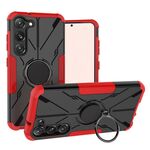 Per Samsung Galaxy S23 5G Armor Bear Custodia antiurto per PC + TPU con anello (rosso)