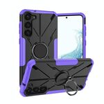 Per Samsung Galaxy S23+ 5G Armor Bear Custodia antiurto per PC + TPU con anello (viola)
