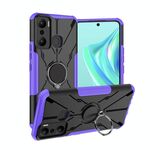 Per Infinix Hot 20 Play Armor Bear Custodia antiurto per PC + TPU con anello (viola)