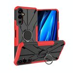 Per Tecno Pova 4 Armor Bear Custodia antiurto per PC + TPU con anello (rosso)