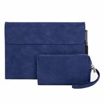 Per Microsoft Surface Go 3/2/1 Custodia protettiva antiurto all-inclusive in pelle di pecora con Power Bag (blu)