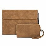 Per Microsoft Surface Go 3/2/1 Custodia protettiva antiurto all-inclusive in pelle di pecora con alimentatore (marrone)