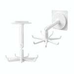 10pcs multifunzionale rotante 7 artigli gancio cucina stoccaggio 360 gradi senza ganci traccia (bianco)
