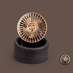 KD195 Modifica galvanica Ventilatore a ruota retrò piccolo ventilatore (oro)