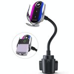 Supporto per tazza d'acqua per caricabatterie wireless per auto a doppia bobina per Apple 14/13 / Samsung Z FLIP 4 Series