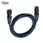 KN006 15 m maschio a femmina linea Canon cavo audio microfono amplificatore di potenza cavo XLR (nero blu)