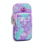 B062 Borsa da braccio per cellulare grande da corsa Borsa da polso per fitness sportivo (viola colorato)