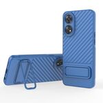 Per OPPO Reno8 T 4G Custodia per cellulare in TPU con trama ondulata con pellicola per obiettivo (blu)