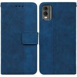 Custodia per telefono in pelle goffrata geometrica per Nokia C32 (blu)