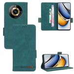 Custodia per telefono in pelle con chiusura magnetica per Realme 11 Pro / 11 Pro+ (verde)