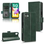 Per Samsung Galaxy F14 Custodia in pelle con motivo a triangolo simmetrico (verde)