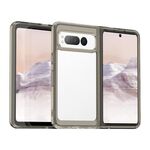 Per Google Pixel Fold Colorful Series Acrilico + Custodia per telefono in TPU (Grigio trasparente)