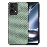 Per OnePlus Nord CE 2 Lite 5G Custodia posteriore in pelle con texture in fibra di carbonio (verde)