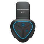 Auricolare Bluetooth 5.3 impermeabile per mezzo casco da motociclista LX1, versione: inglese (blu classico)