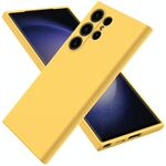 Per Samsung Galaxy S24 Ultra 5G Custodia in silicone liquido a colori (giallo)