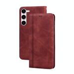Per Samsung Galaxy S23 + 5G Custodia per telefono in PU con vibrazione orizzontale magnetica aziendale smerigliata (marrone)
