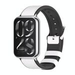 Per cinturino in pelle TPU Xiaomi Mi Band 8 Pro Mijobs (bianco argento)
