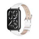 Per Xiaomi Mi Band 8 Pro Mijobs cinturino sottile in vera pelle (bianco nero)
