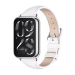 Per Xiaomi Mi Band 8 Pro Mijobs cinturino sottile in vera pelle (bianco argento)