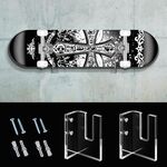 1 paio YX028-1 Supporto per display da parete per skateboard (trasparente)