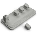 Fissatore di archiviazione per cavo dati magnetico da tavolo autoadesivo senza punzonatura (grigio)