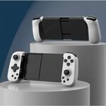 D6 Bluetooth Gamepad retrattile Dual Hall a sei assi somatosensoriale per Android/IPhone/Switch (bianco nero)
