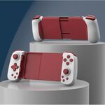 D6 Bluetooth Gamepad retrattile Dual Hall a sei assi somatosensoriale per Android/IPhone/Switch (bianco rosso)