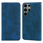 Per Samsung Galaxy S24 Custodia per telefono in PU con vibrazione orizzontale magnetica ultra satinata per affari (blu)
