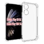Per Honor Play 50 / Play 50M 5G Custodia per telefono in TPU ispessimento antiscivolo antiurto (trasparente)