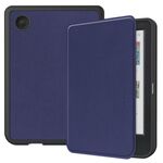 Per KOBO Clara Colore / BW Tinta unita Voltaggio Caster Custodia in pelle TPU Smart Tablet (Blu scuro)
