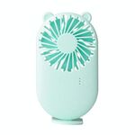 Mini ventola tascabile di ricarica portatile USB con controllo a 3 velocità (verde)