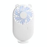 Mini ventola tascabile con ricarica USB portatile con controllo a 3 velocità (bianco perla)