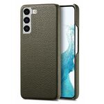 Per Samsung Galaxy S22+ 5G Custodia per cellulare con retro in pelle Litchi Oil Edge (verde)
