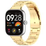 Per Redmi Watch 4 cinturino in metallo in acciaio inossidabile con tre perline (oro)